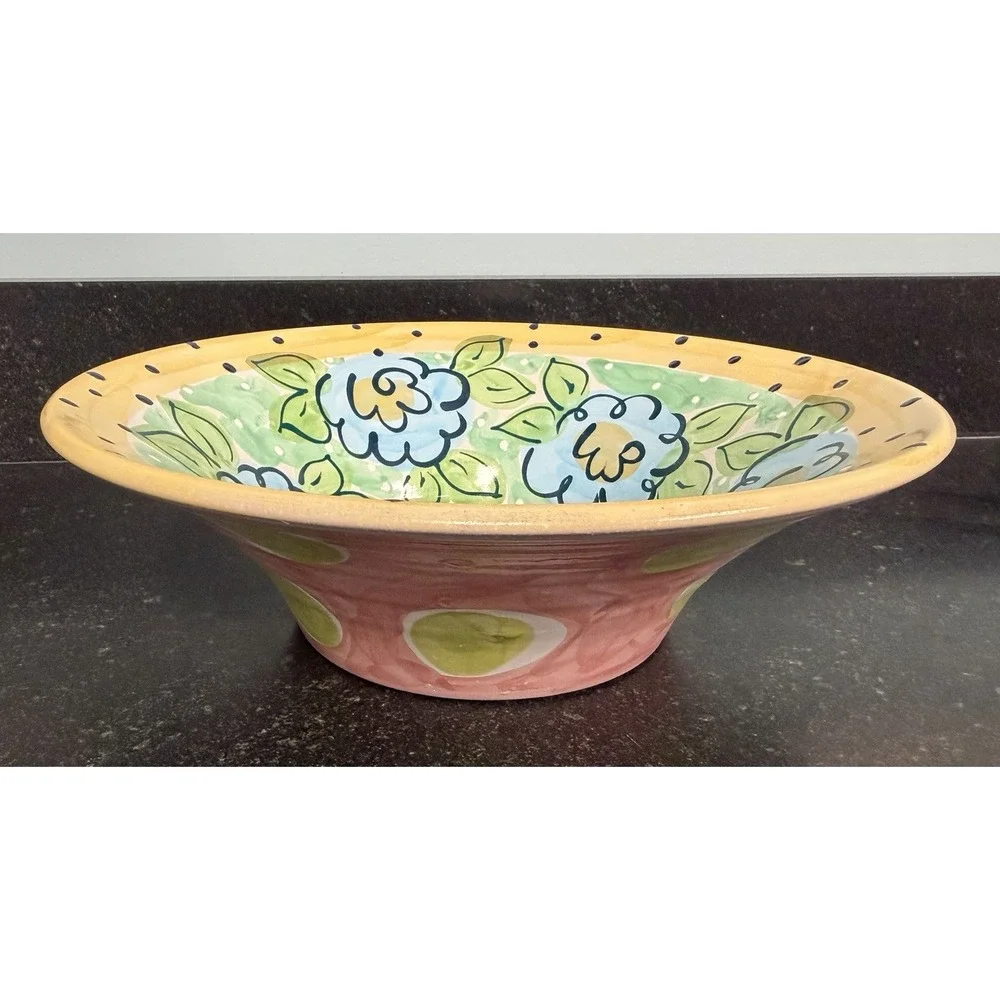 Steve & Laurie Turner Majolica Pottery Floral 11